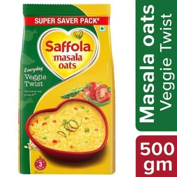Saffola Masala Oats, Veggie Twist - 500g