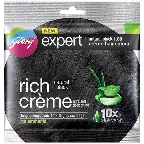 Godrej Expert Natural Black Rich Creme Hair Colour - ( 20ml + 20g )
