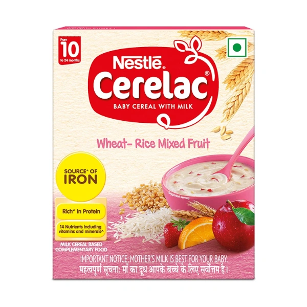 NESTLÉ CERELAC - 10-24 months, Wheat-Rice & Mixed Fruit - 300g