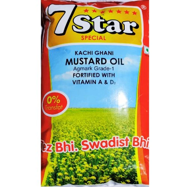 7 Star Kacchi Ghani Mustard Oil  - 1L