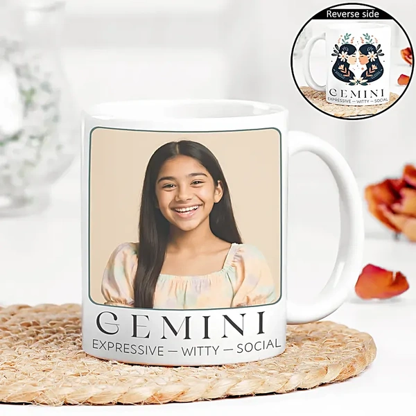 Chic White Gemini Mug Keepsake