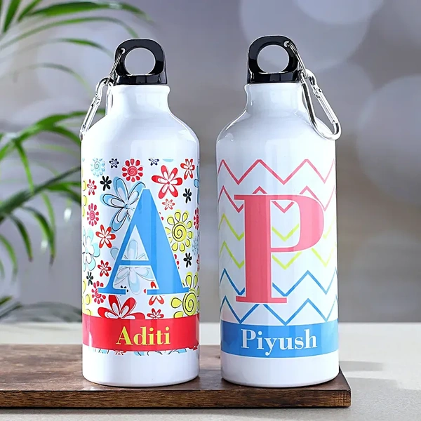Set Of 2 Personalized Water Bottles