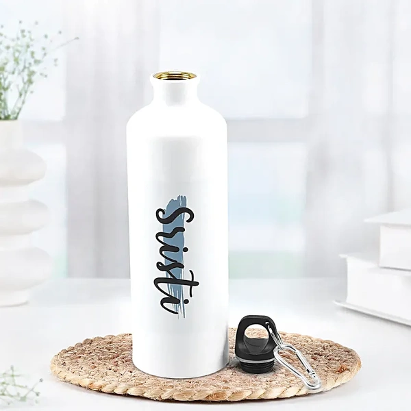 Personalized Name White Water Bottle