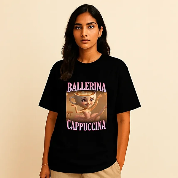 Ballerina Cuppucina Oversized Tshirt - Medium
