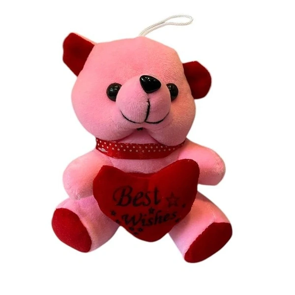 Pink Colour 6 Inch Teddy For Best Wishes