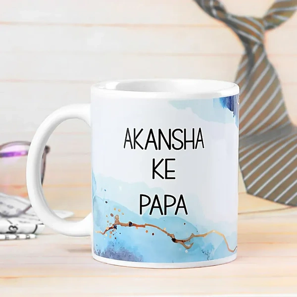 White Personalized Mug For Dad