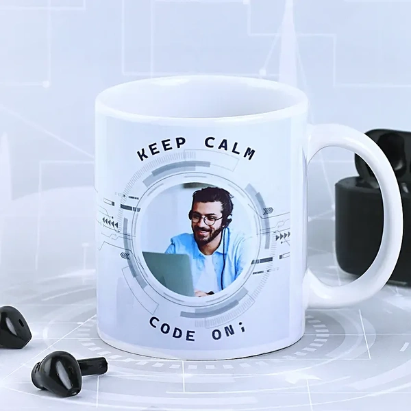 Personalized Photo Keep Calm Mug