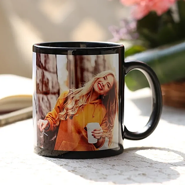 Personalized Love Black Ceramic Mug