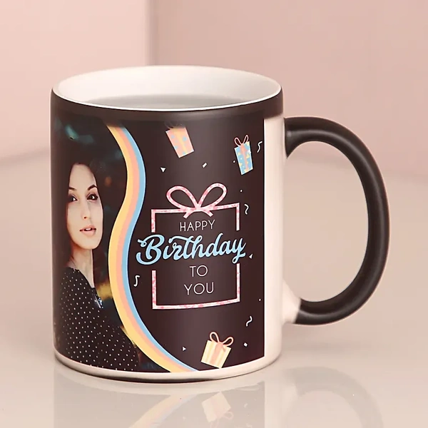 Birthday Special Black Personalized Magic Mug