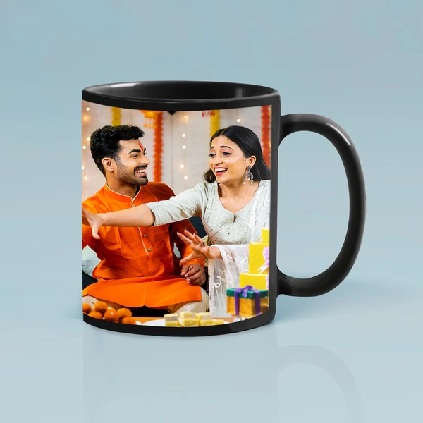 Personalized Diwali Black Mug