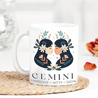 Chic White Gemini Mug Keepsake
