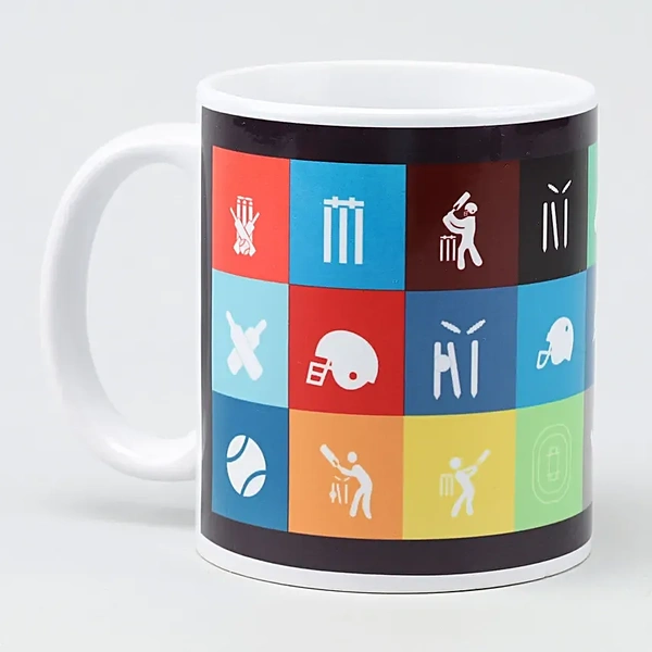Cricket Elements Printed Mug