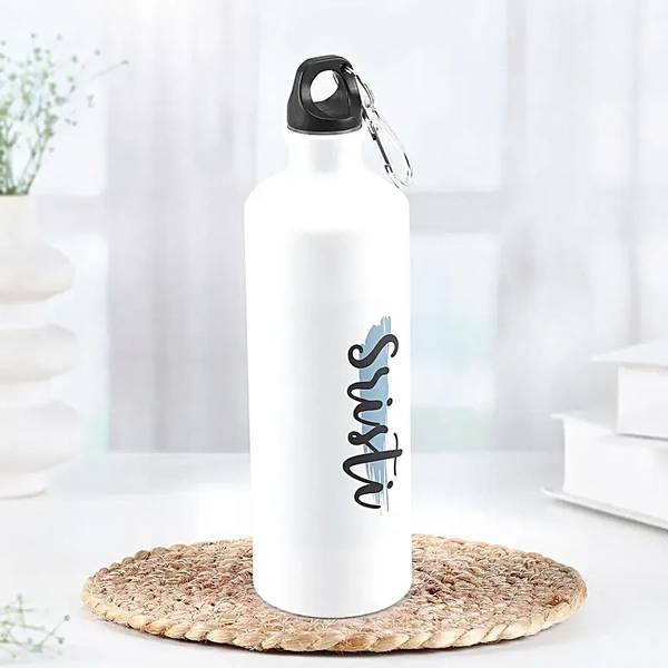 Personalized Name White Water Bottle