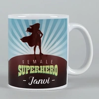 Female Superhero Personalized White Mug