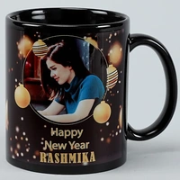 Happy New Year Personalized Black Mug