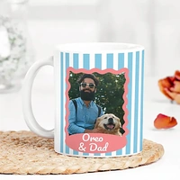 Personalized Paws And Dad Photo Mug