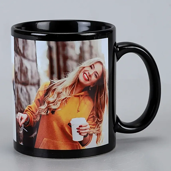 Personalized Love Black Ceramic Mug