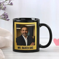 Personalized Boss Day Black Mug
