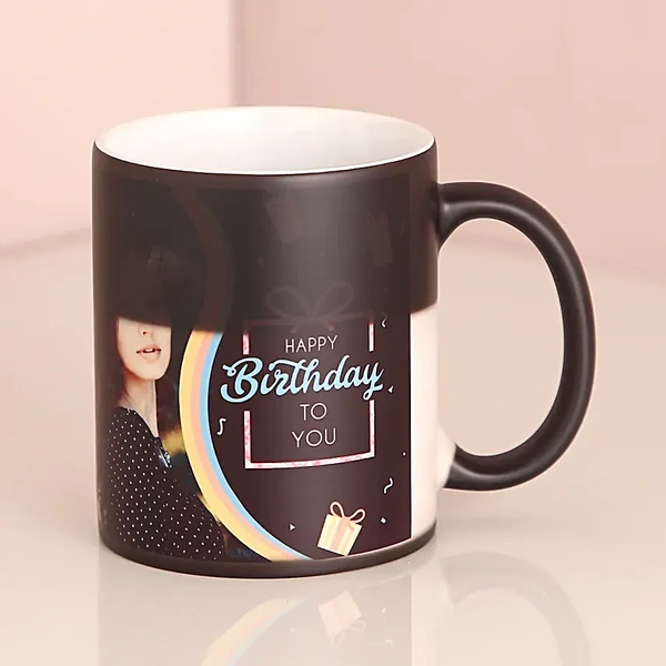Birthday Special Black Personalized Magic Mug