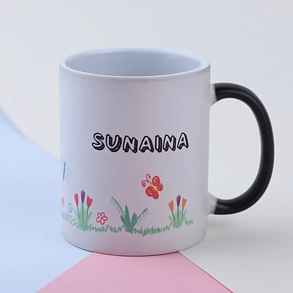 Personalized Floral Magic Mug