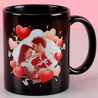 In Love Personalized Black Mug