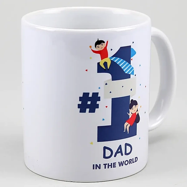 No. 1 Dad White Ceramic Mug