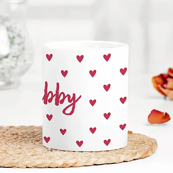 Red Hearts Hubby Mug
