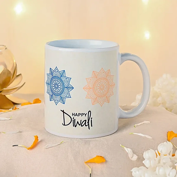 Happy Diwali Mug- White