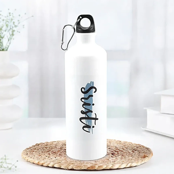 Personalized Name White Water Bottle