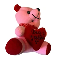 Pink Colour 6 Inch Teddy For Best Wishes