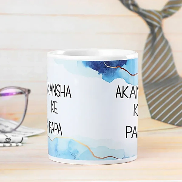 White Personalized Mug For Dad