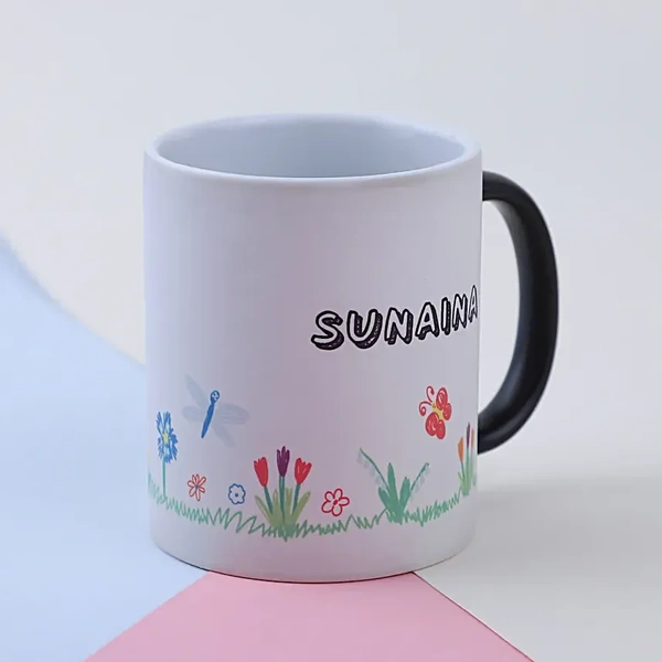 Personalized Floral Magic Mug
