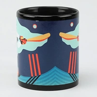 The Cricketer Black Mug