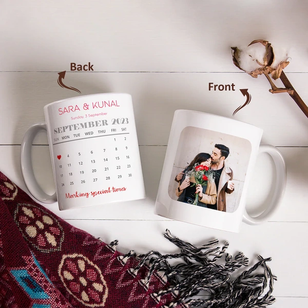 Personalized Calendar Photo Mug