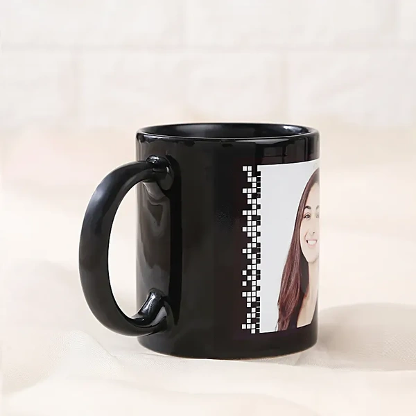 Black Photo Mug Personalized