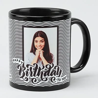 Personalized Striped Birthday Mug