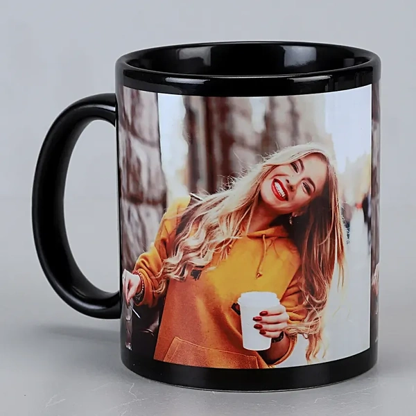 Personalized Love Black Ceramic Mug