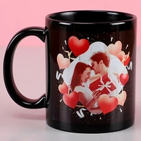 In Love Personalized Black Mug