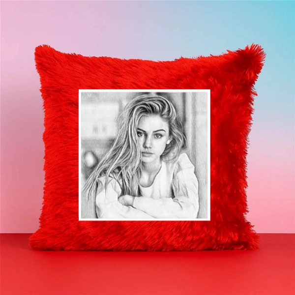 Personalized Cushion For Sketch Photo