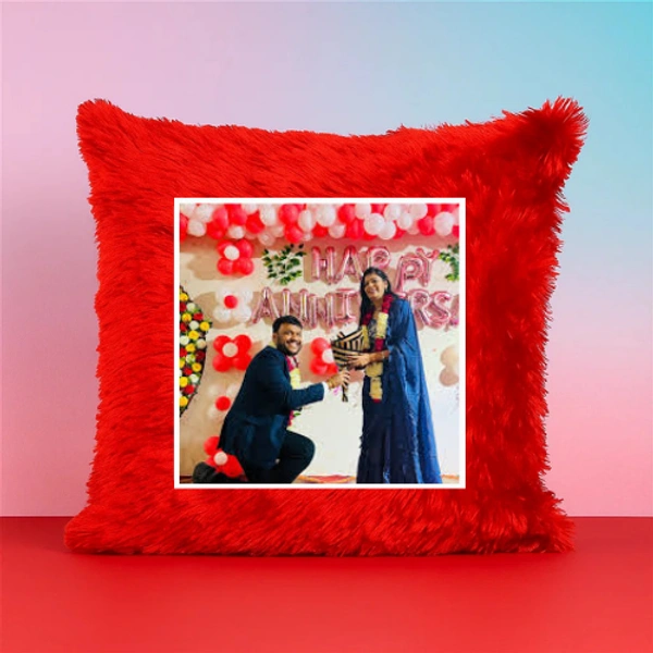 Personalized Cushion For Happy Anniversary