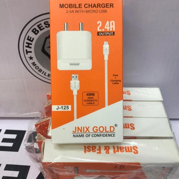 Jinix Gold 2.4 Amp Charger - 6 Months, 1 Meter, 2.4 Amp Dock & Data Cable 
