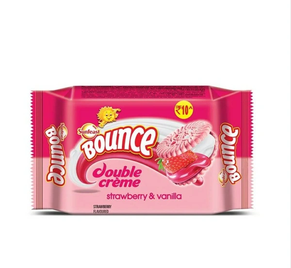 Sunfeast Bounce Double Creme Strawberry & Vanilla