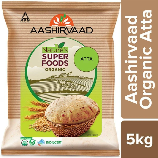 Aashirvaad Organic Whole Wheat Atta 5kg