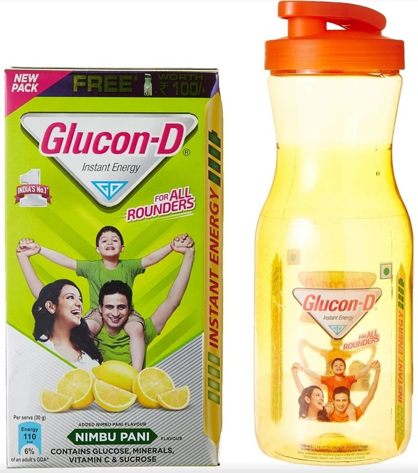 Glucon-D Nimbu Paani 1kg + Free Sipper