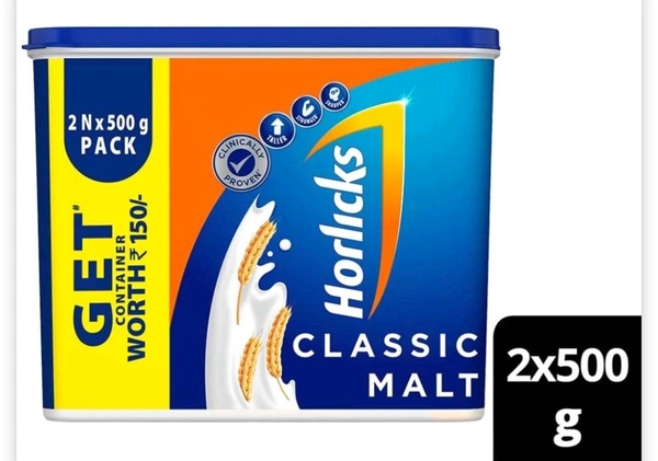 Horlicks Classic Malt 1Kg 2x500