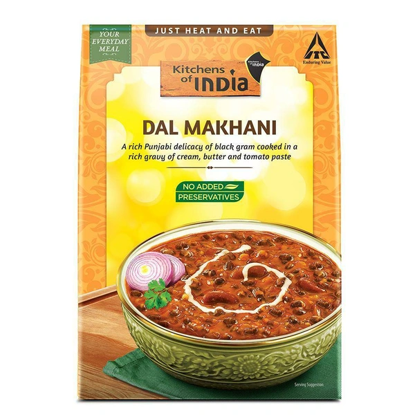 Kitchens of India Ready to Eat DAL MAKHNI - Heat and Eat, Indian Meal