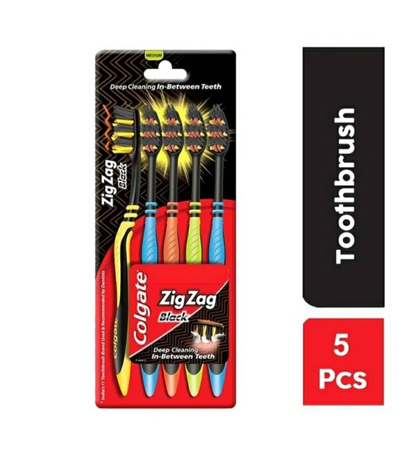 Colgate Toothbrush Charcoal Medium 4pcs