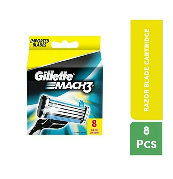 Gillette Mach 3 Razor Blade Cartridge 8pcs