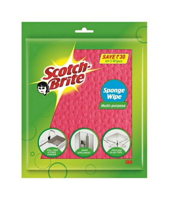 3M Scoth Brite Sponge Wipes Multi-Purpose (5Pc)