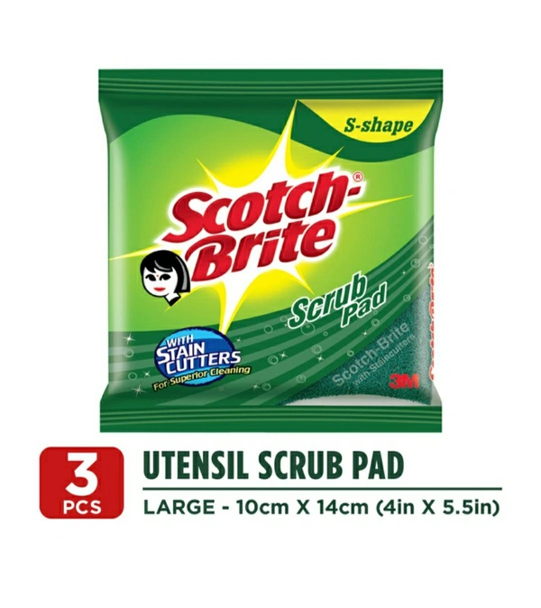 Scoth Brite S Shape  Scrub Pad Green Pad Set 5Pc